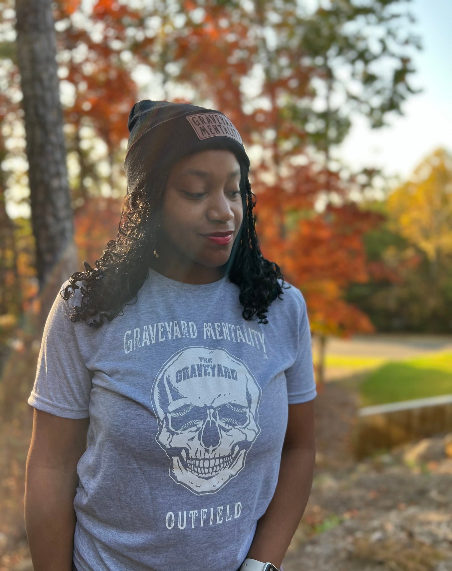 Graveyard Gray/White T Shirt