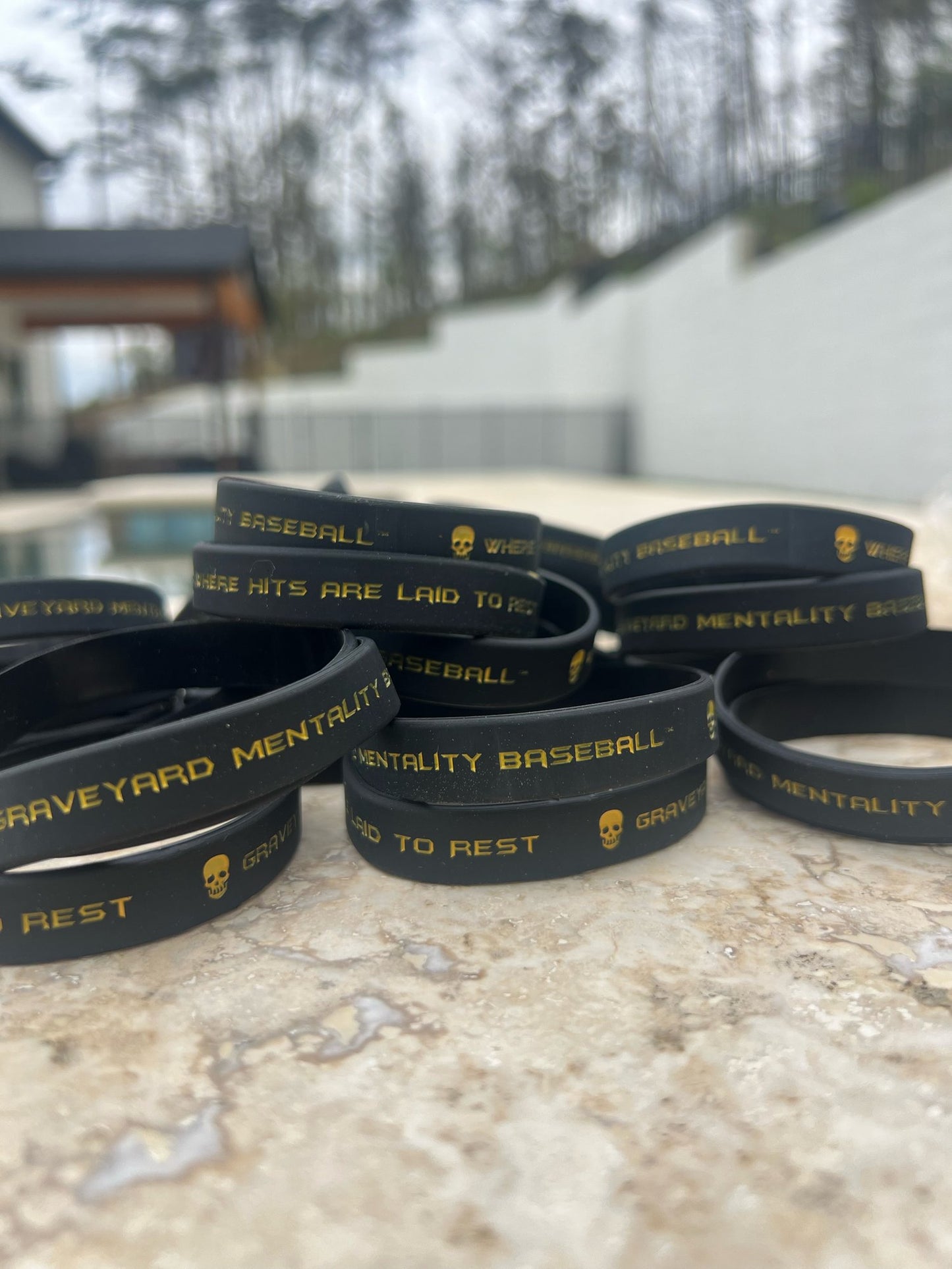 Graveyard Silicone Wristband Bracelet